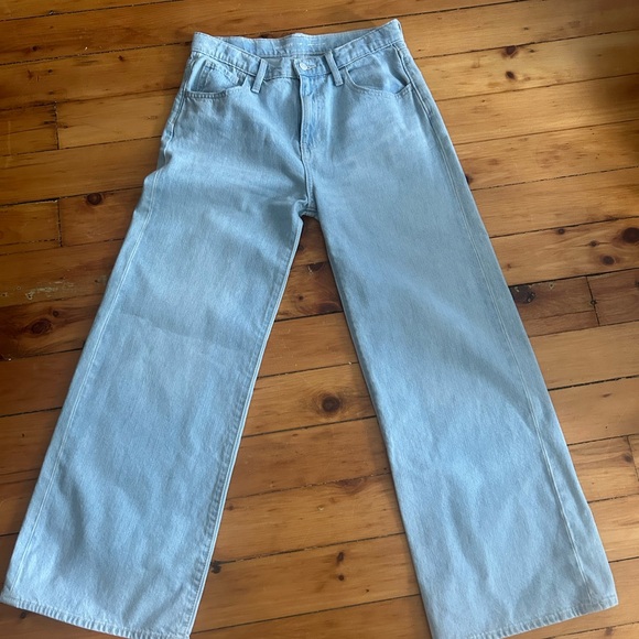 Old navy baggy high rise Light Blue Wide-Leg Jeans 18 - Picture 1 of 3